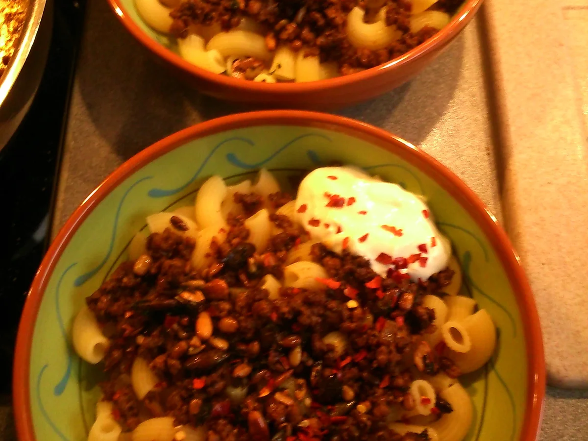 Rezept: Scharfe Pasta mit Joghurt Bild Nr. 521 Scharfe Pasta mit Joghurt - Rezept - Bild Nr. 521