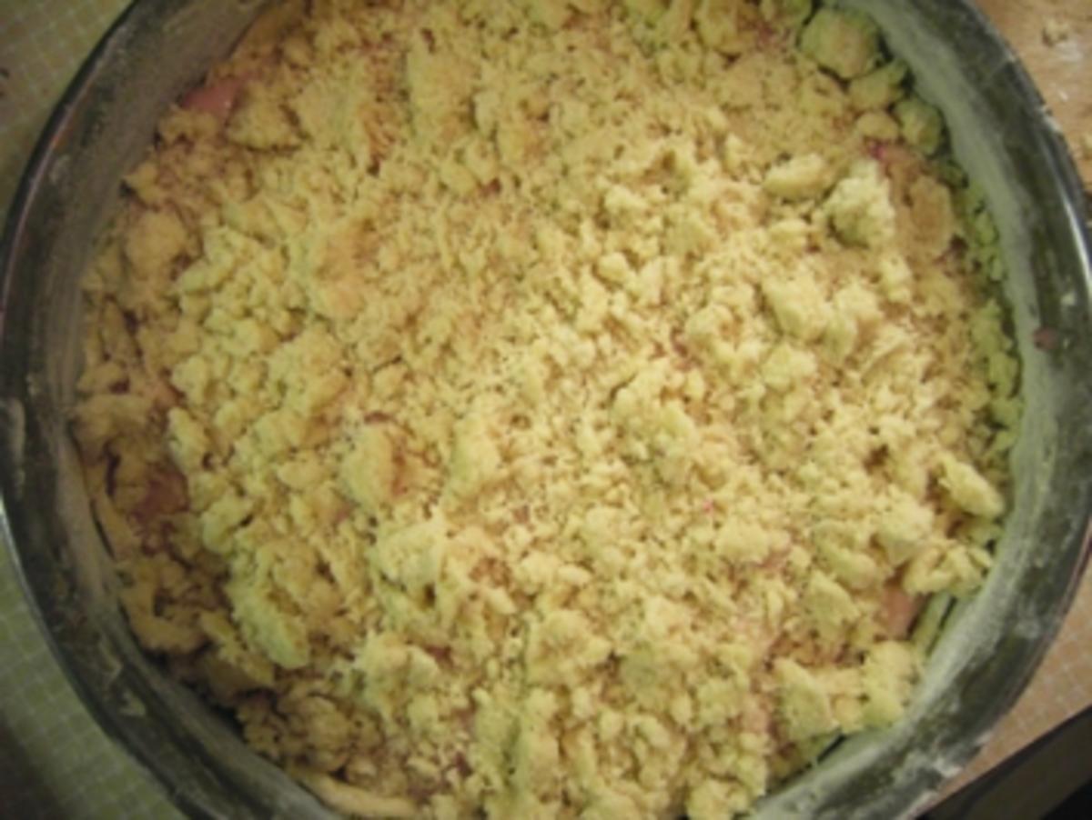 Kuchen: Himbeer-Apfel-Streußel Kuchen - Rezept