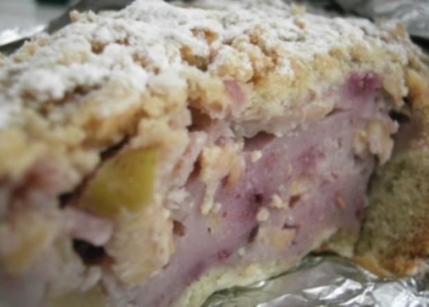 Kuchen: Himbeer-Apfel-Streußel Kuchen - Rezept - kochbar.de