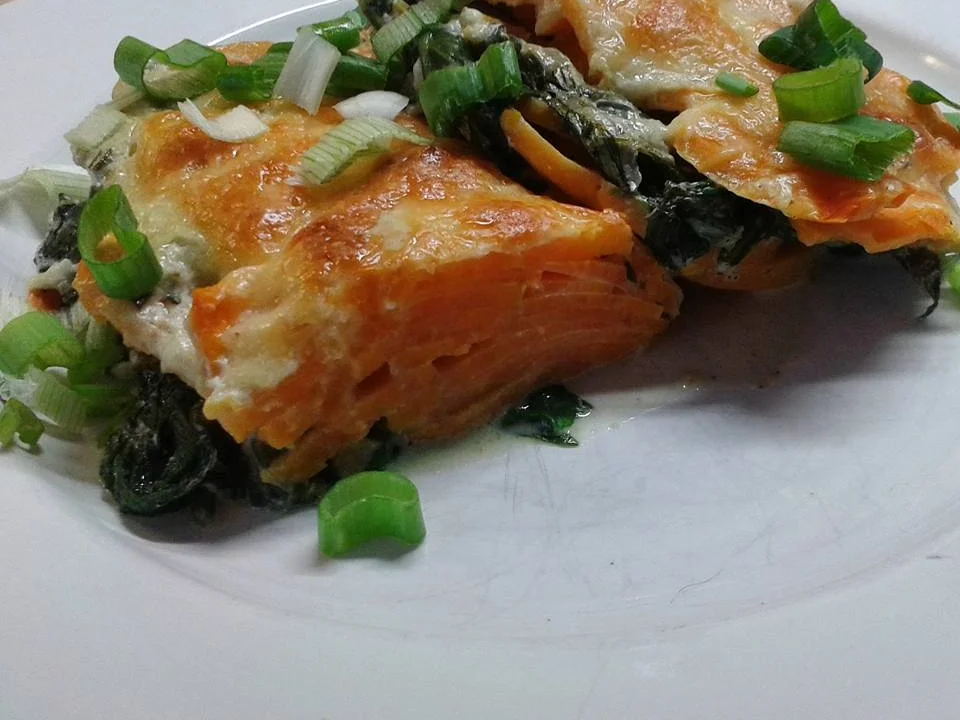 Süßkartoffel-Auflauf mit Spinat - Rezept - Bild Nr. 550