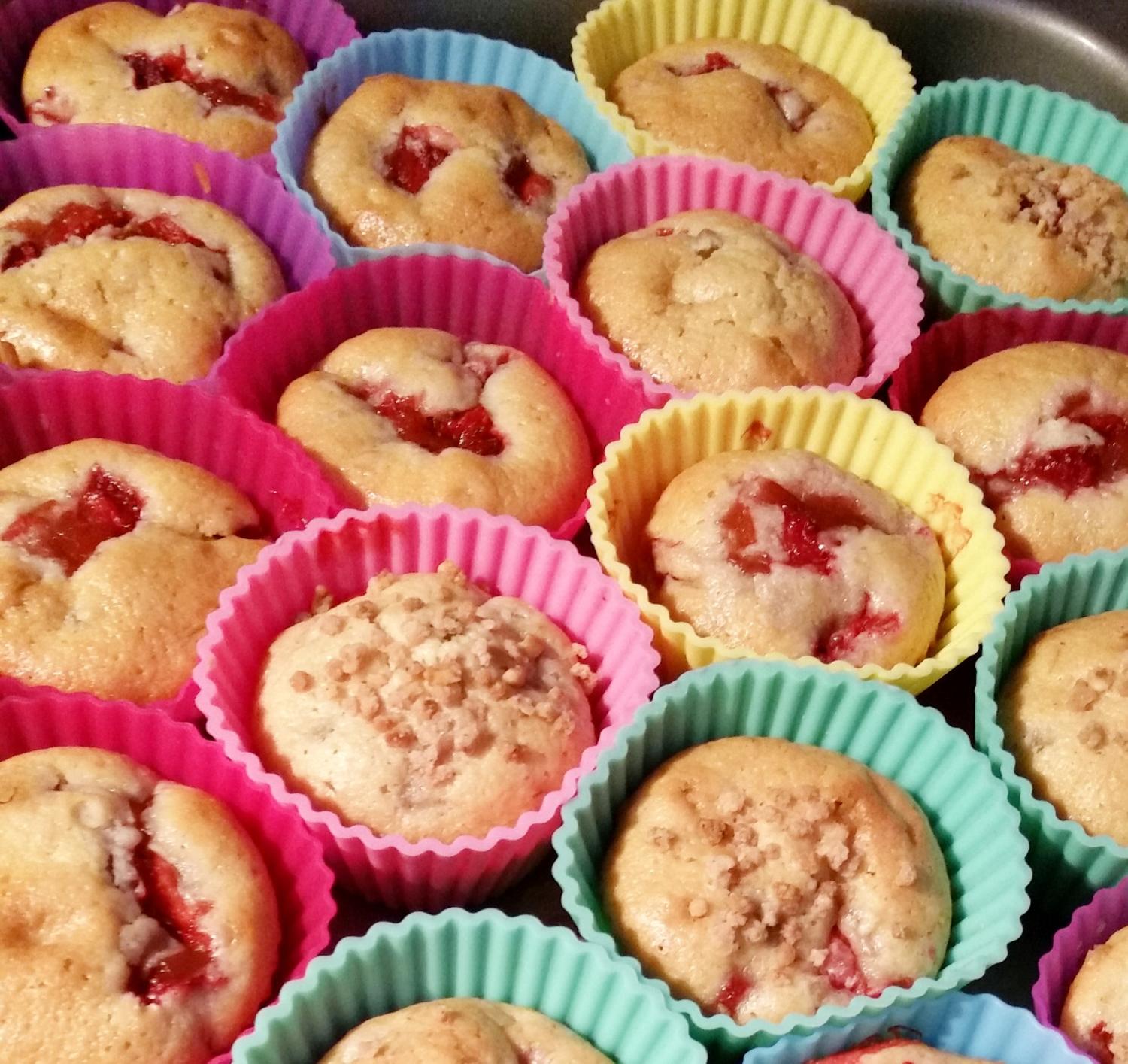 Erdbeer - Rhabarber - Muffins