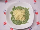 Spagetti mit Spinat-Käse Sauce - Rezept