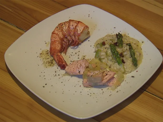 Rezept: Zitroniges Risotto mit grünem Spargel & Fischbeilage (Schandmaul) Bild Nr. 572 Zitroniges Risotto mit grünem Spargel & Fischbeilage (Schandmaul) - Rezept - Bild Nr. 572