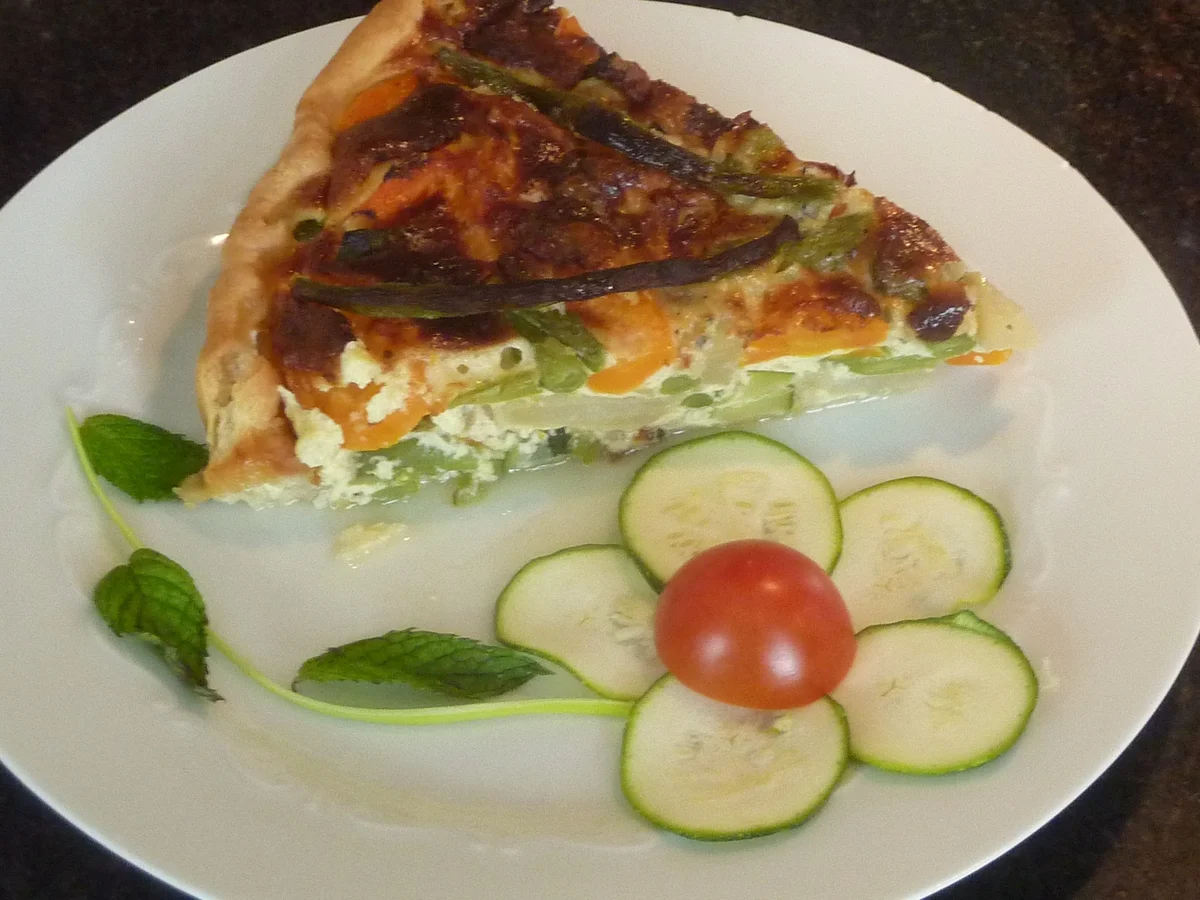 Gemüse - Ziegenfrischkäse Quiche - Rezept - Bild Nr. 572