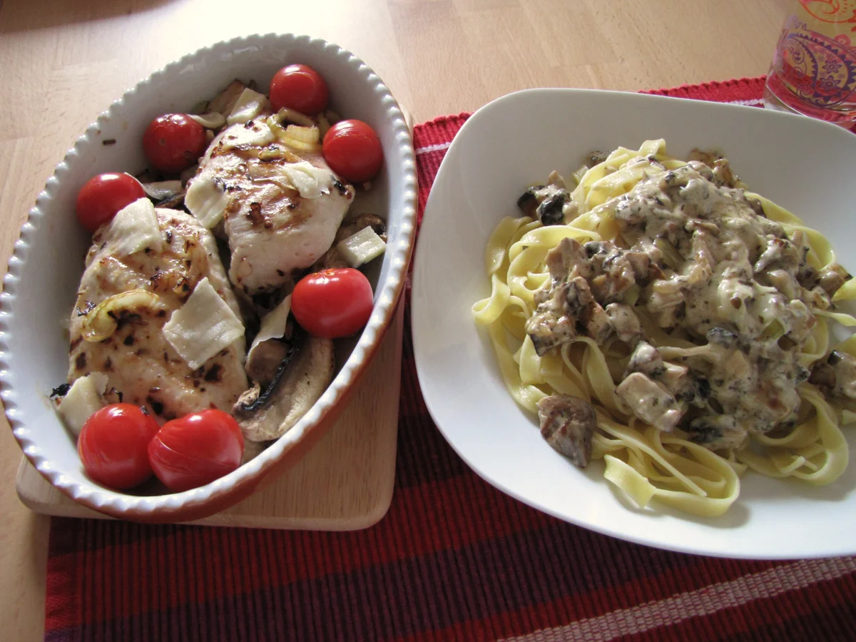 Hähnchenbrust mit Champignons und Cocktailtomaten - Rezept - Bild Nr. 572