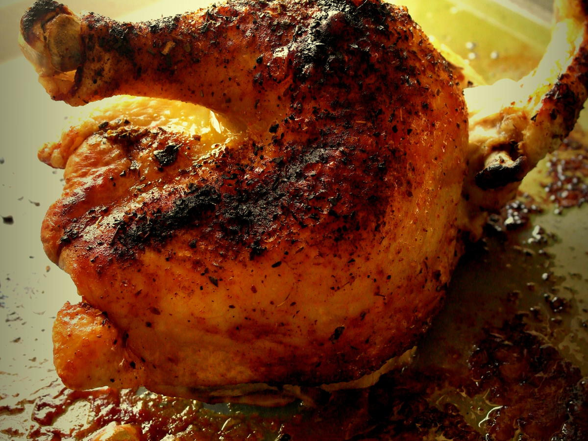 Halbes Brathähnchen - Rezept mit Bild