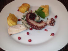 Octopus an Auberginensalat mit ausgebackenem Schafskäse - Rezept - Bild Nr. 127