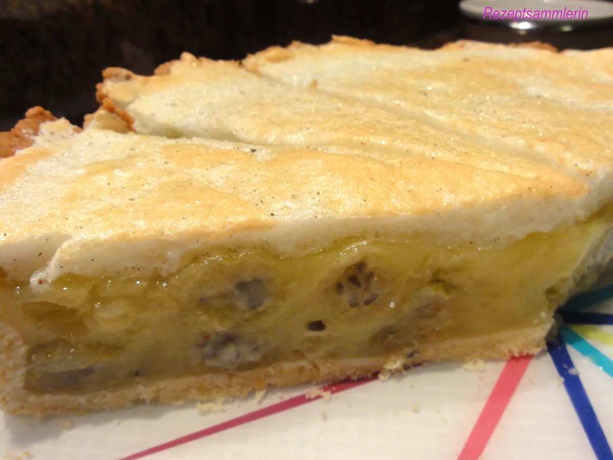 Mürbeteig:   STACHELBEER-PUDDING-TORTE - Rezept - Bild Nr. 145