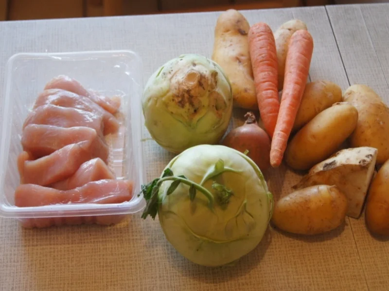 Puten-Ministeaks mit Kohlrabischnitzel und Möhren-Sellerie-Kartoffelstampf - Rezept - Bild Nr. 147