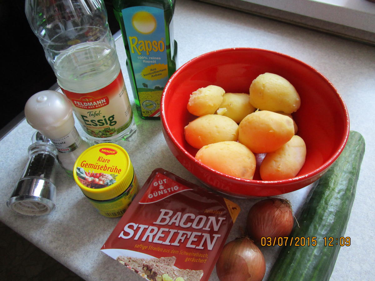 sommerlicher Kartoffelsalat ohne Majo wegen der Wärme - Rezept - Bild Nr. 149