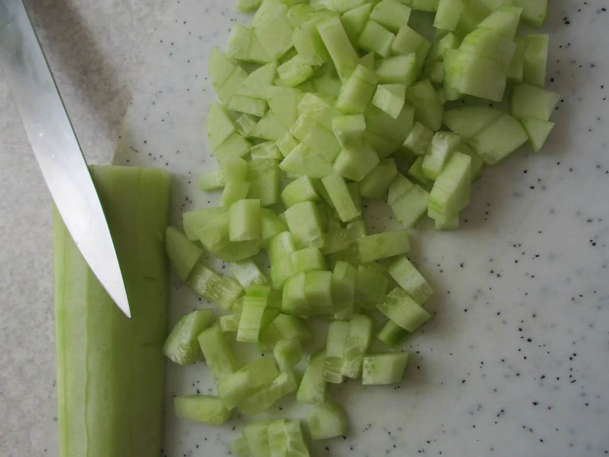 Rezept: sommerlicher Kartoffelsalat ohne Majo wegen der Wärme Bild Nr. 153 sommerlicher Kartoffelsalat ohne Majo wegen der Wärme - Rezept - Bild Nr. 153