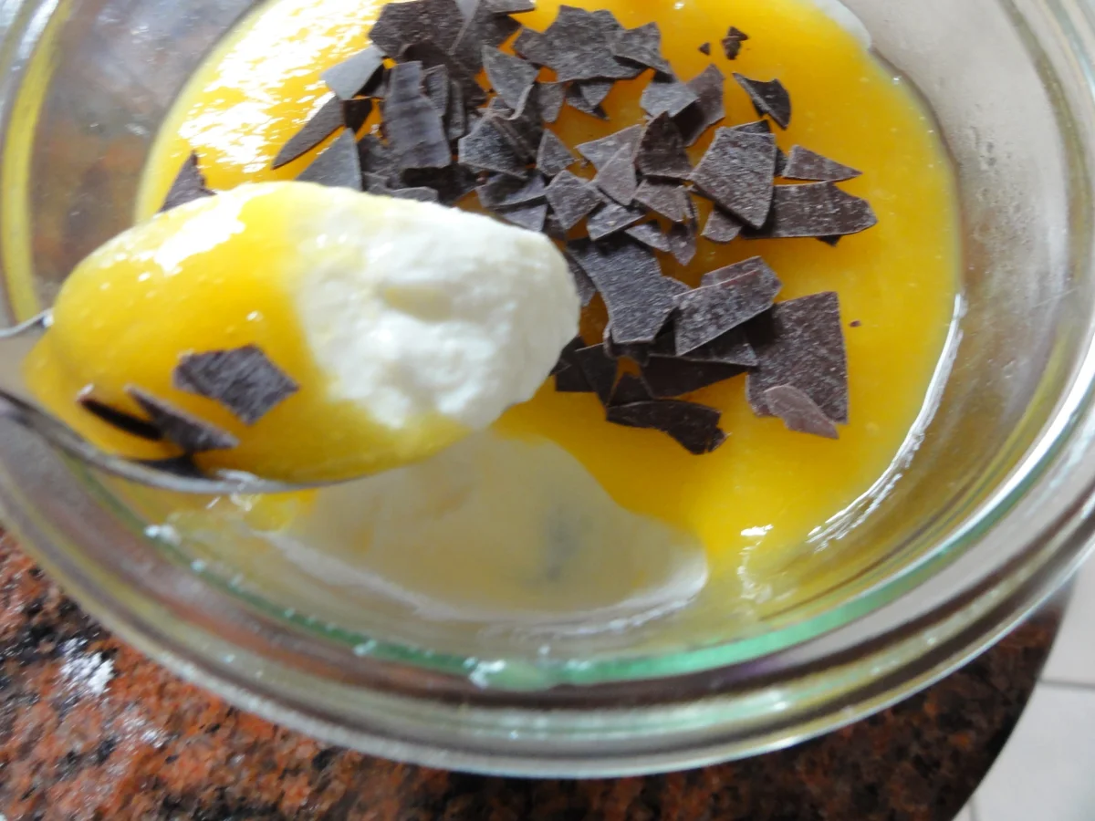 Dessert:   JOGHURT-SCHMAND  mit Mangospiegel - Rezept - Bild Nr. 178