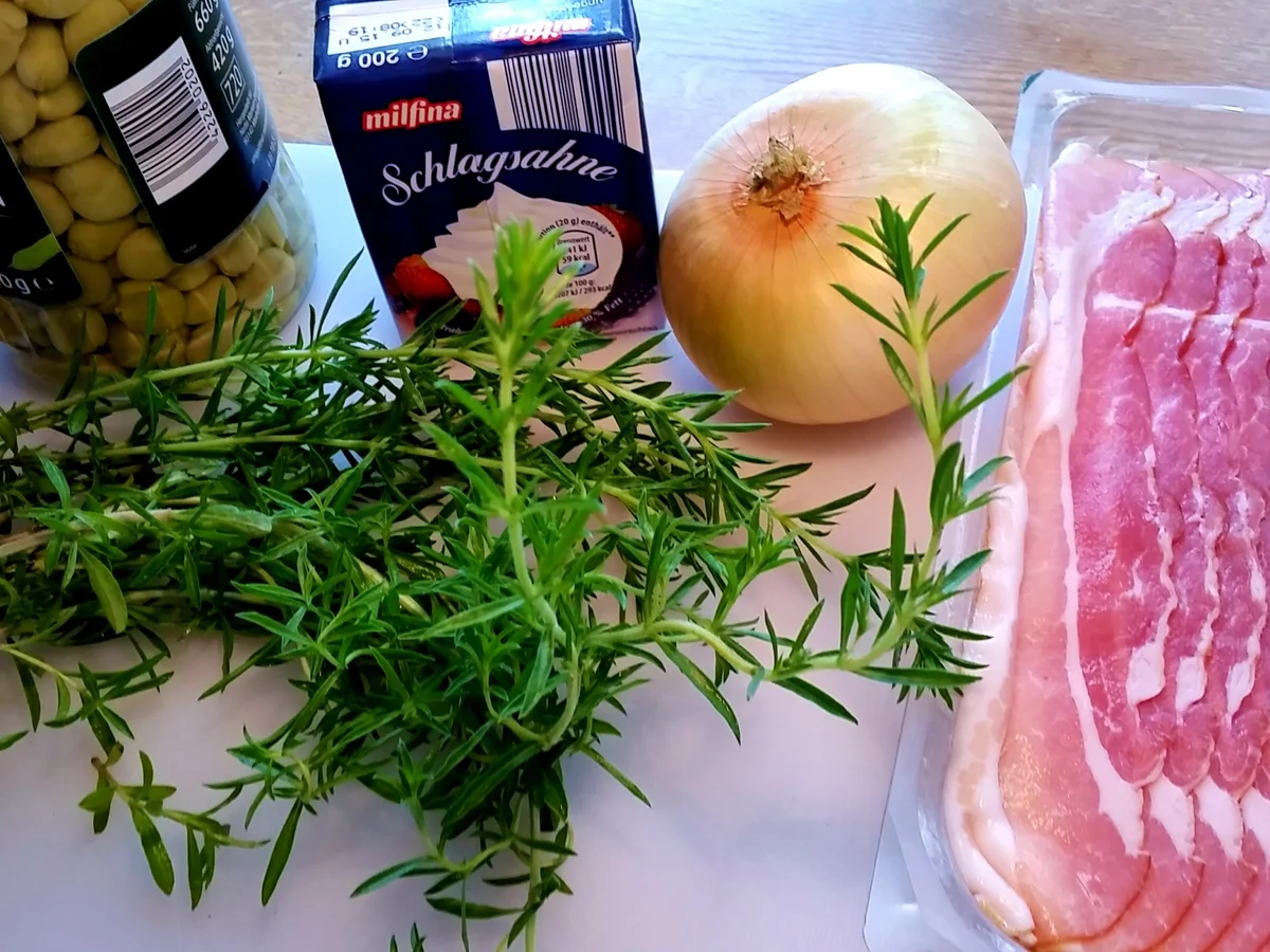 Rezept: Dicke Bohnen in rahmiger Specksoße Bild Nr. 173 Dicke Bohnen in rahmiger Specksoße - Rezept - Bild Nr. 173