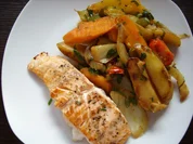 Sommerliches Pfannengemüse mit Lachs - Rezept - Bild Nr. 184