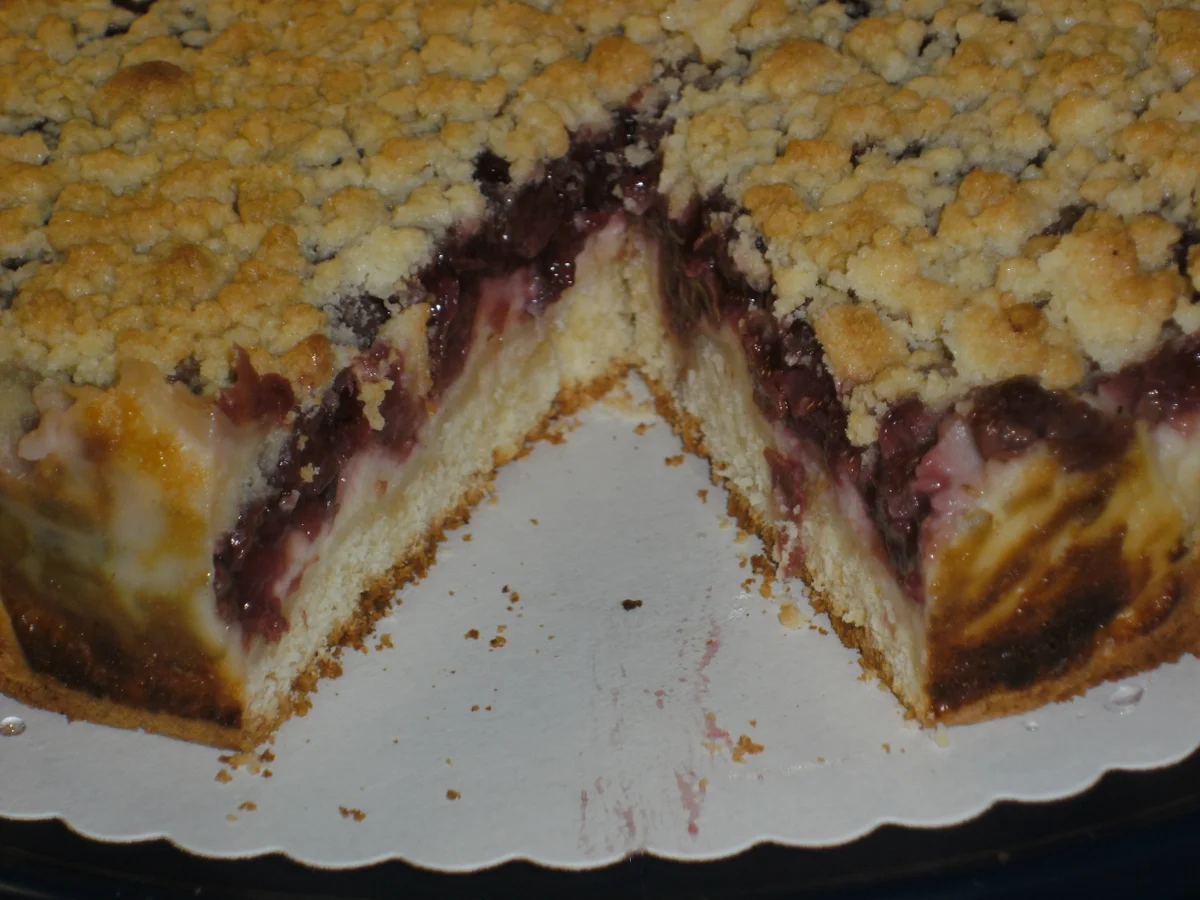 sauerkirsch-puddingkuchen vom blech - Rezept - Bild Nr. 1831