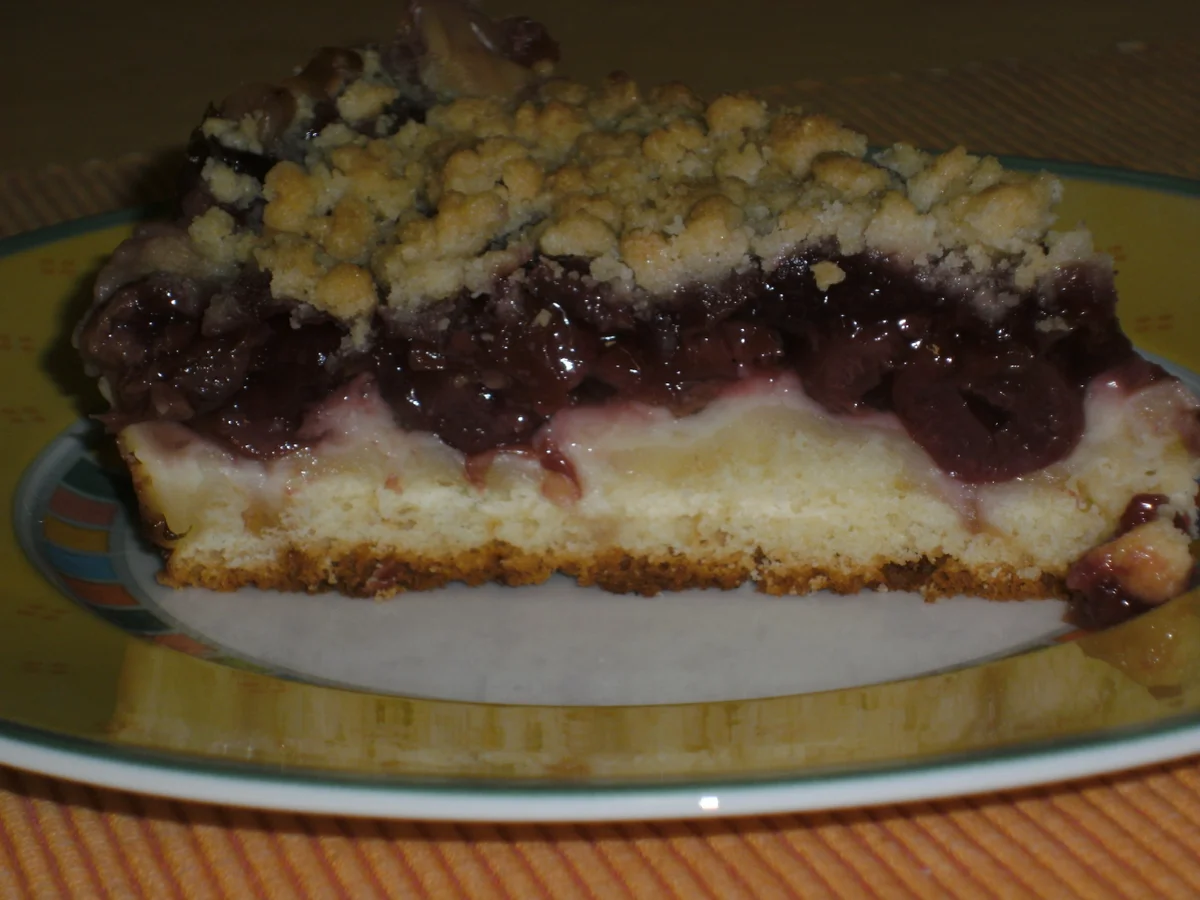 sauerkirsch-puddingkuchen vom blech - Rezept - Bild Nr. 1832