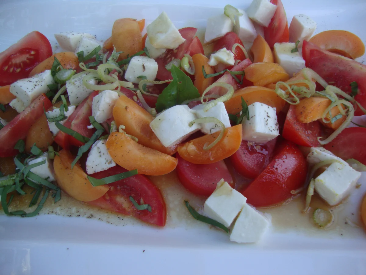 Rezept: Mozzarella mit Tomaten und Marillen Bild Nr. 364 Mozzarella mit Tomaten und Marillen - Rezept - Bild Nr. 364