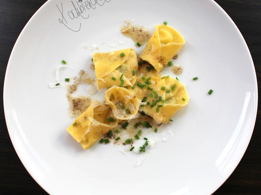 Tortellini mit Champignon – Hähnchen – Füllung - Rezept - kochbar.de