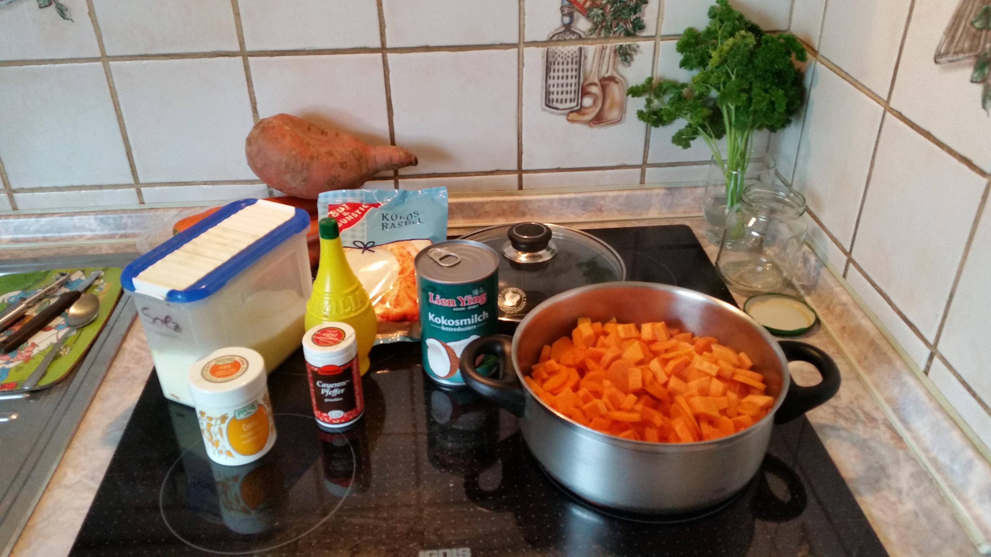 Bilder für Süsskartoffel-Curry mit Karotten - Rezept