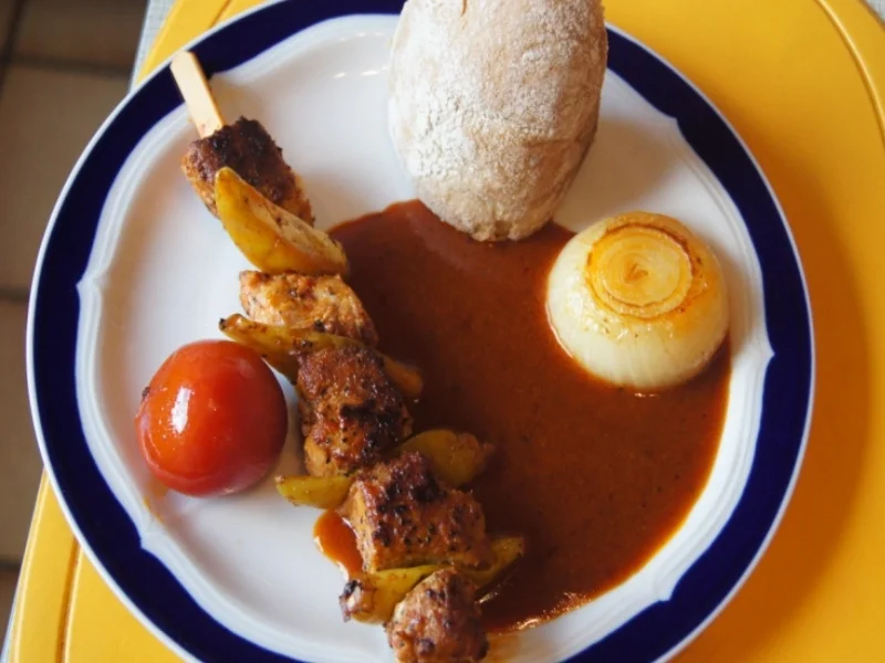 Rezept: Feuerspieß mit Beilagen Bild Nr. 242 Feuerspieß mit Beilagen - Rezept - Bild Nr. 242