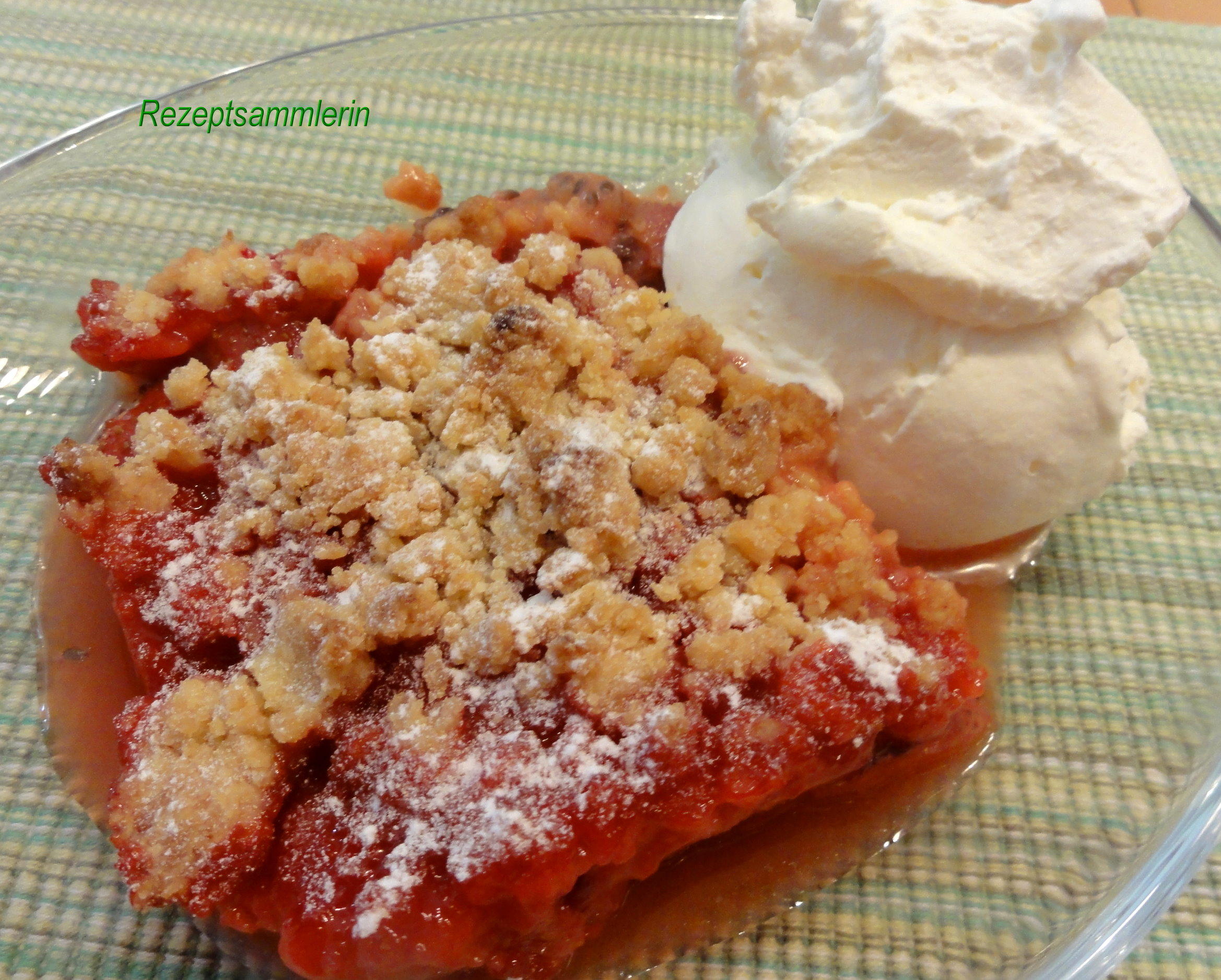 Bilder für Dessert: ERBEER/STACHELBEER - CRUMBLE - Rezept