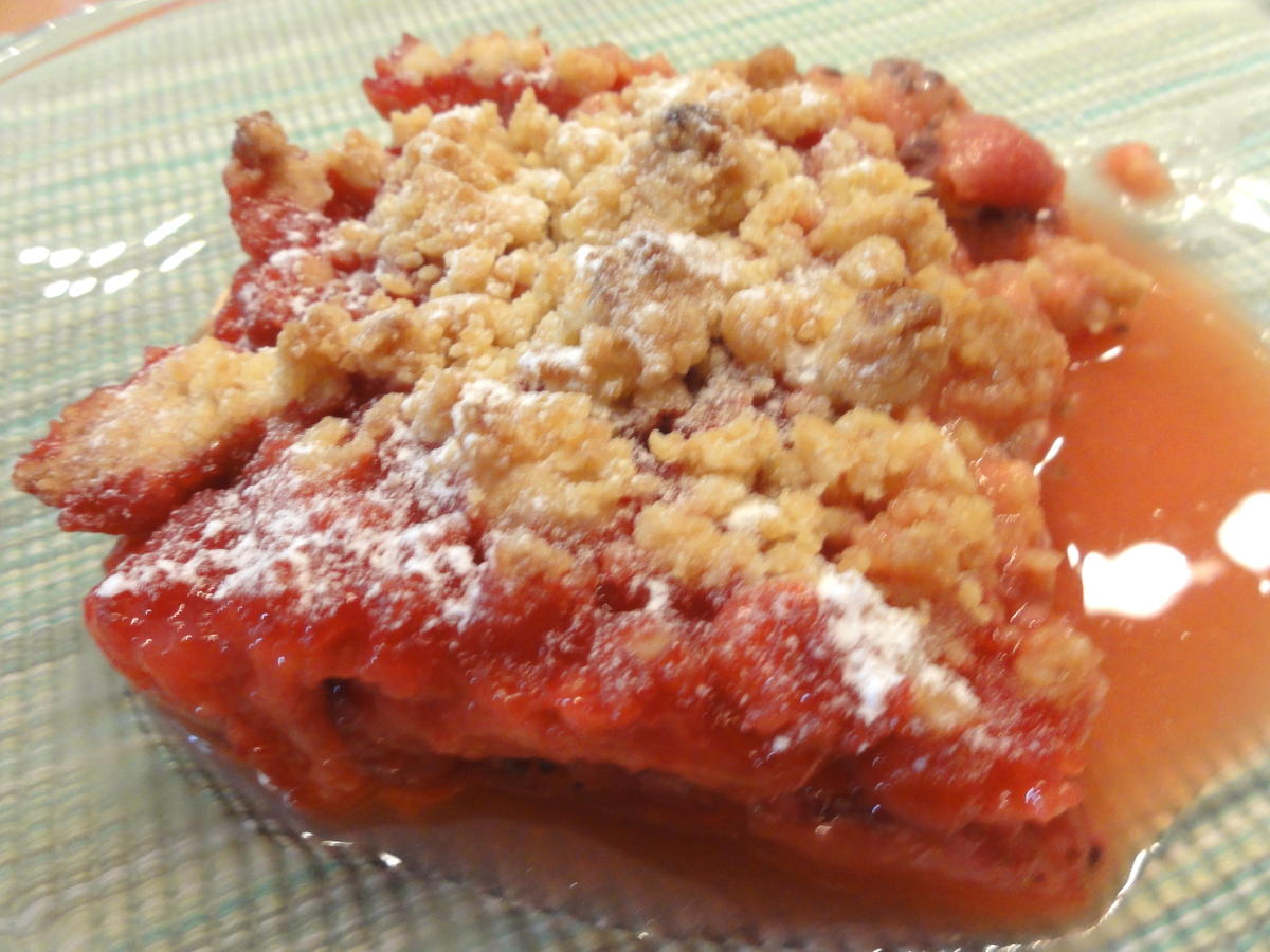 Dessert: ERBEER/STACHELBEER CRUMBLE - einfach - von Rezeptsammlerin