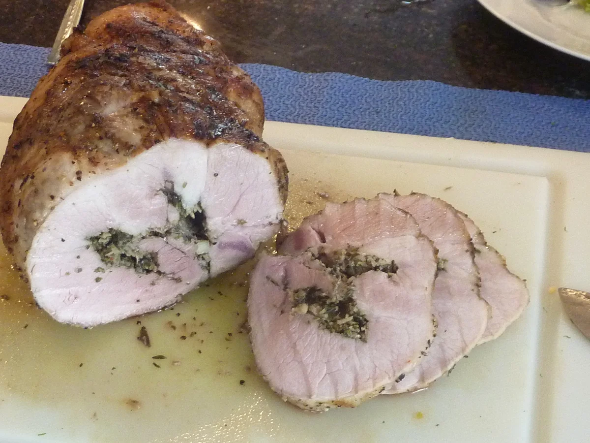 Schweineschulter- Braten mit Kräuter und Kohlsalat. - Rezept - Bild Nr. 282