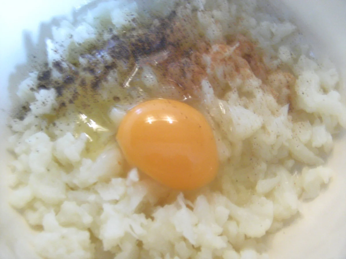 Rezept: Blumenkohl - Puffer und Hähnchenschnitzel mit Erdbeer - Chutney Bild Nr. 285 Blumenkohl - Puffer und Hähnchenschnitzel mit Erdbeer - Chutney - Rezept - Bild Nr. 285