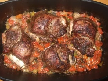 Schweinebacke mit Röstgemüse - Rezept