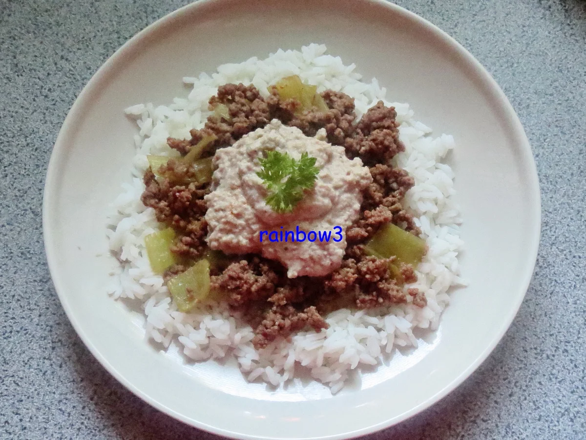 Kochen: Hackfleisch mit Auberginen-Joghurt - Rezept - Bild Nr. 286