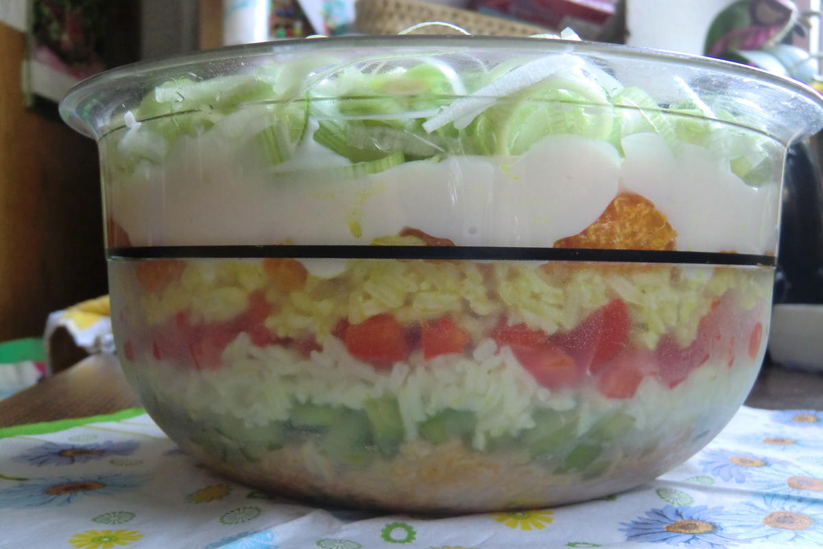 Bunter Reis-Schichtsalat - Rezept - Bild Nr. 291