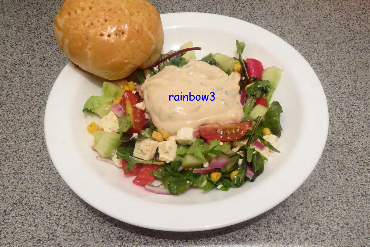 Salat: Bunter Salat mit Joghurt-Dressing - Rezept - Bild Nr. 321