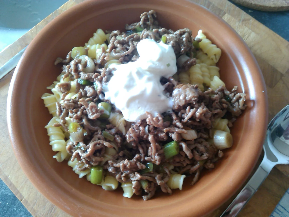 Hackfleisch mit Nudeln und saurer Sahne - Rezept - Bild Nr. 328