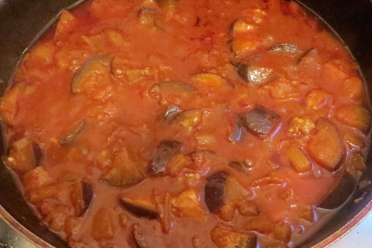 Kochen: Köfte mit Gemüse(-Sauce) und Sahne-Polenta - Rezept - Bild Nr. 332