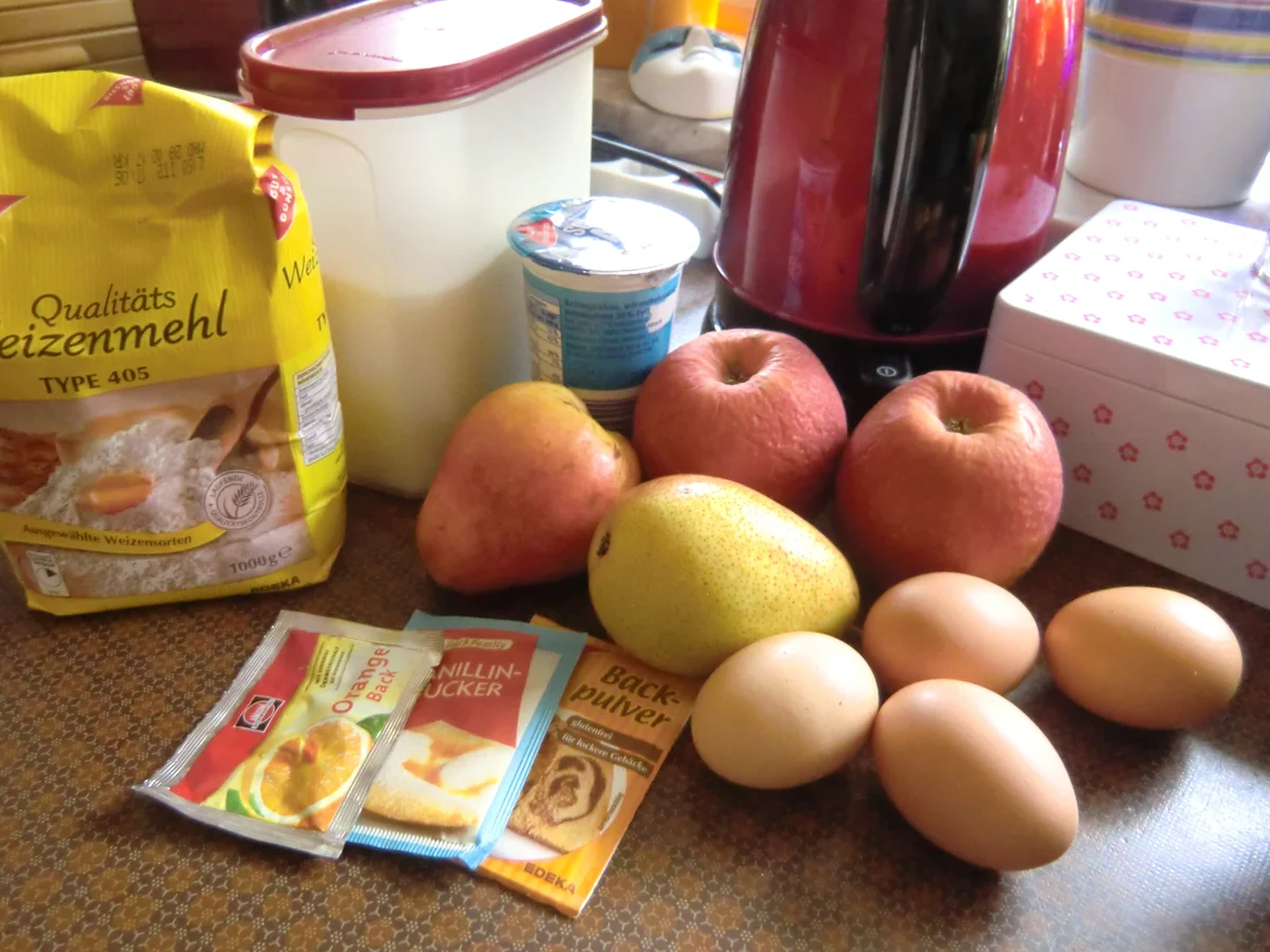 Rezept: Apfel-Birnen-Kuchen Bild Nr. 354 Apfel-Birnen-Kuchen - Rezept - Bild Nr. 354