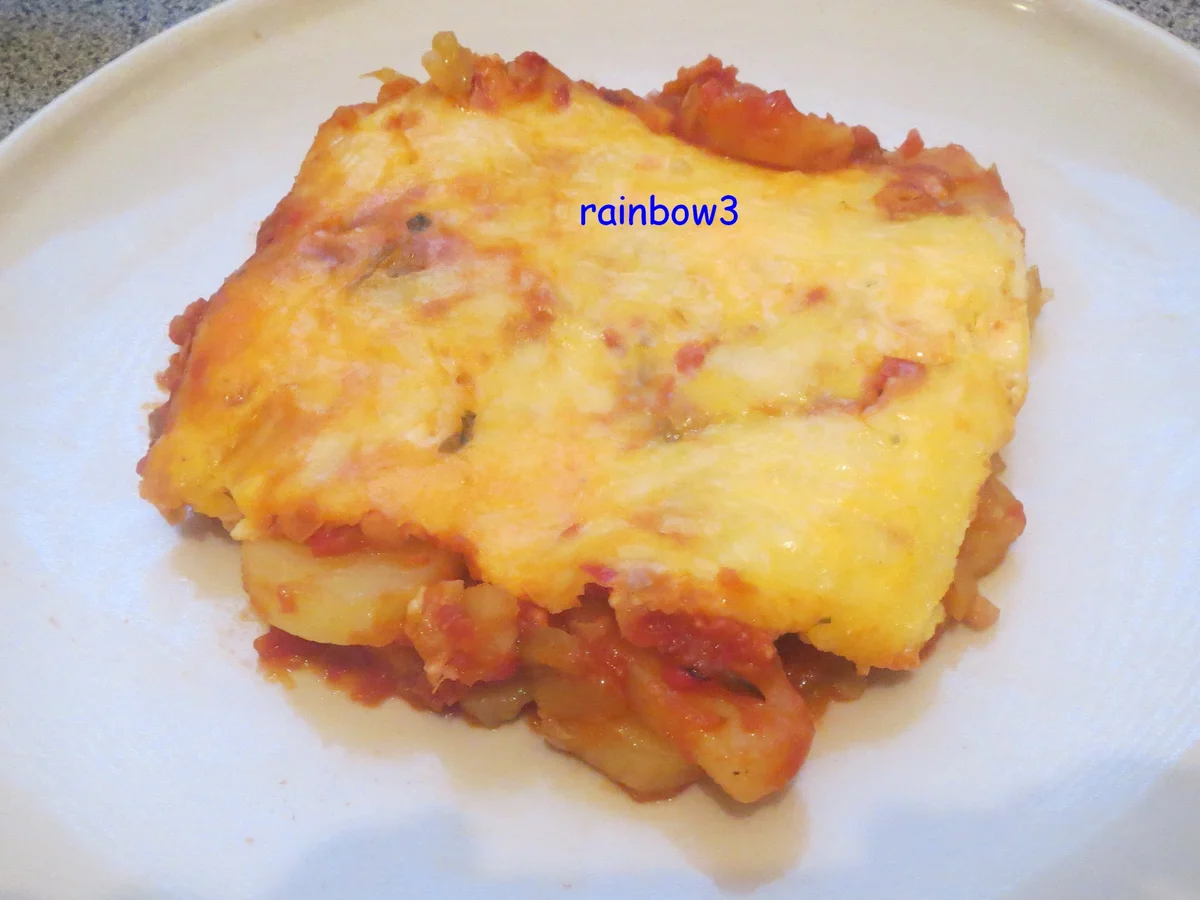 Auflauf: Kartoffeln mit scharfem Tomatensugo - Rezept - Bild Nr. 360