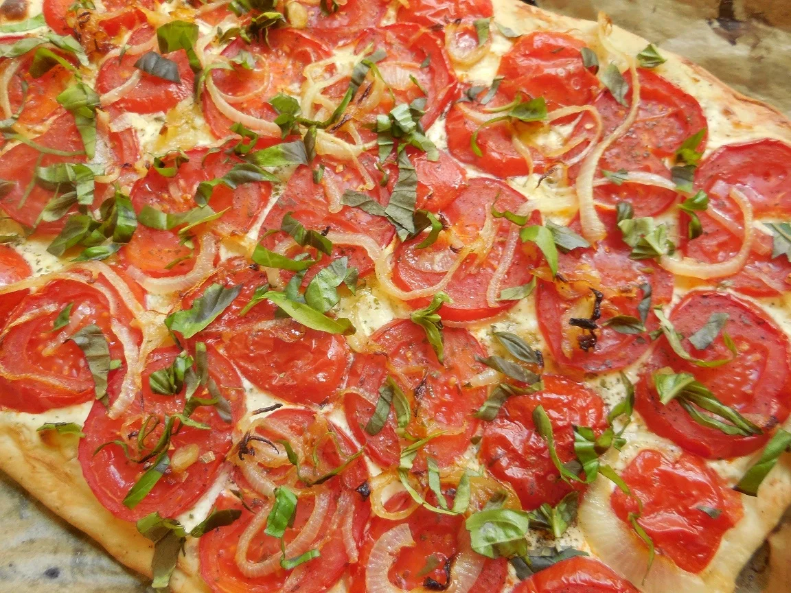 Rezept: Flammkuchen mit Tomaten Bild Nr. 385 Flammkuchen mit Tomaten - Rezept - Bild Nr. 385