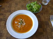 Rezept: Tomatensuppe mit Mandel-Basilikum-Topping Bild Nr. 441 Tomatensuppe mit Mandel-Basilikum-Topping - Rezept - Bild Nr. 441