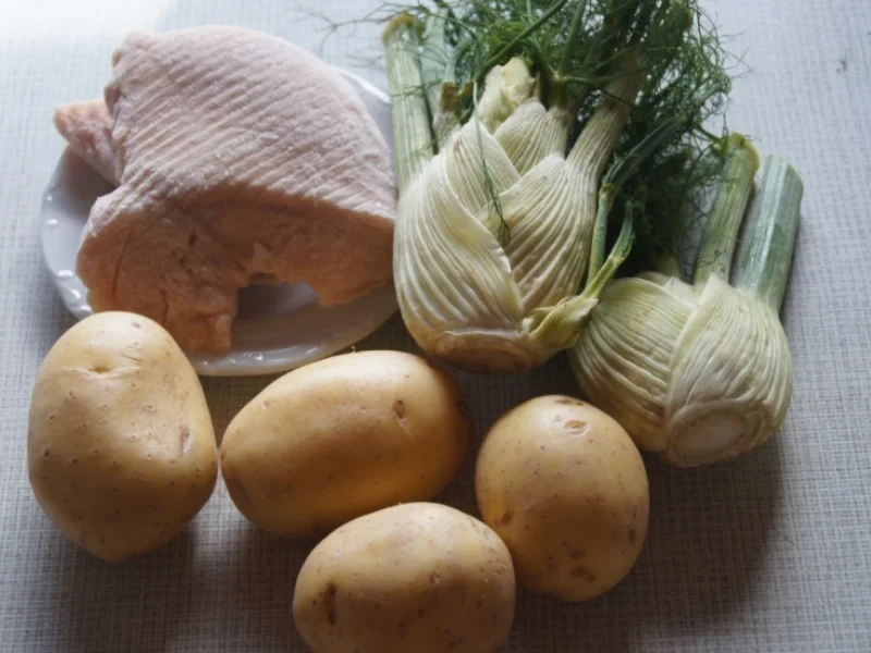 Rezept: Hähnchenbrustfilet-Kartoffel-Fenchel-Pfanne Bild Nr. 502 Hähnchenbrustfilet-Kartoffel-Fenchel-Pfanne - Rezept - Bild Nr. 502