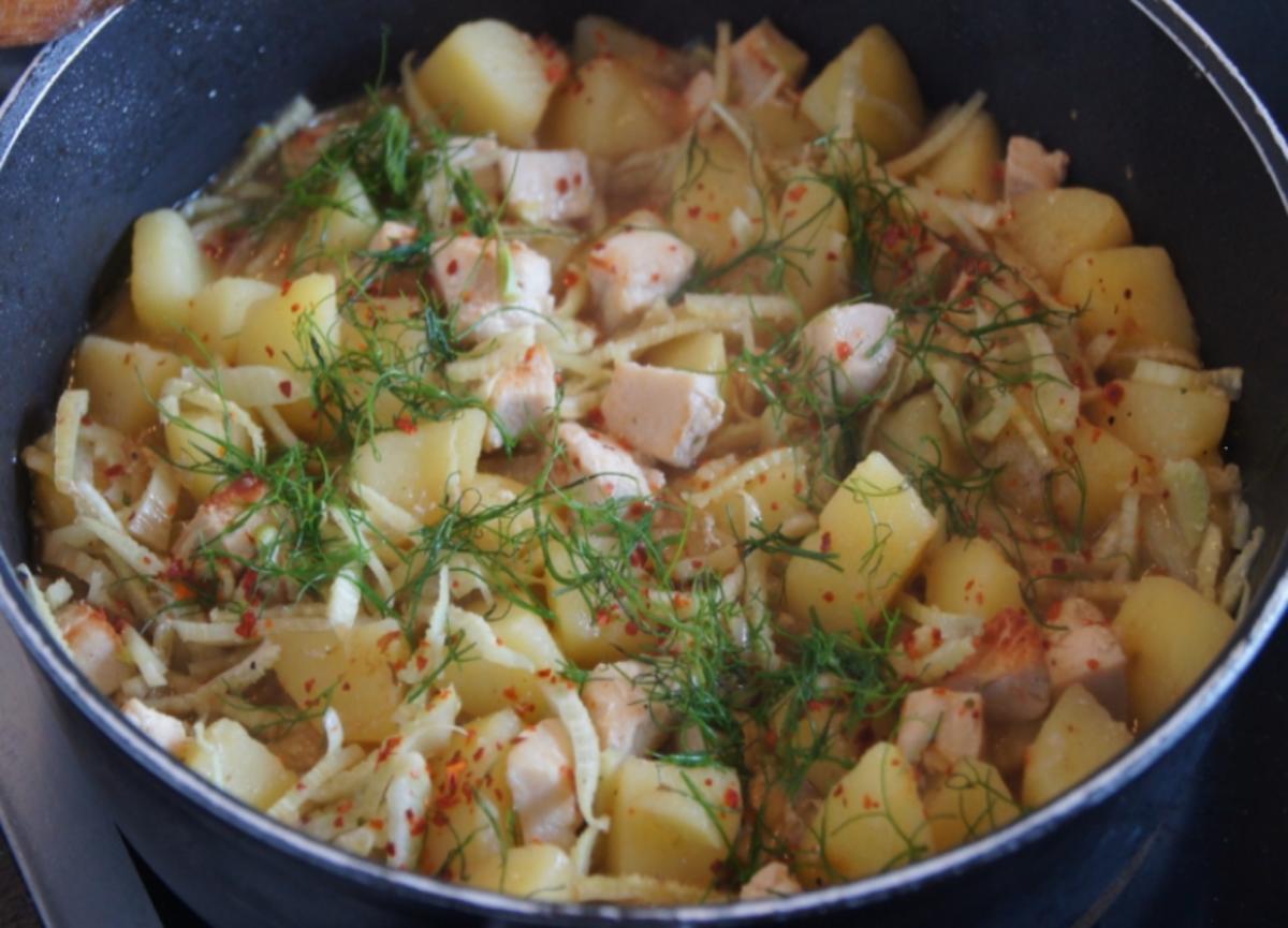 Hähnchenbrustfilet-Kartoffel-Fenchel-Pfanne - Rezept - Bild Nr. 507