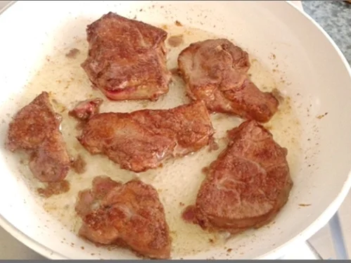 Gebratene Rinderleber auf   Kartoffel-Türmchen - Rezept - Bild Nr. 529