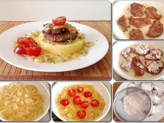 Gebratene Rinderleber auf   Kartoffel-Türmchen - Rezept - Bild Nr. 1696