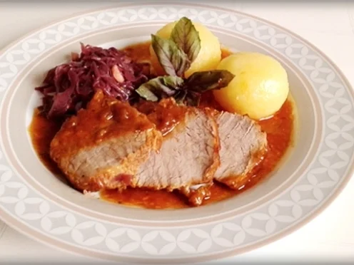 ❈ Kalbsbraten mit Rotkohl und Kartoffelklöße ❈ - Rezept - Bild Nr. 1691