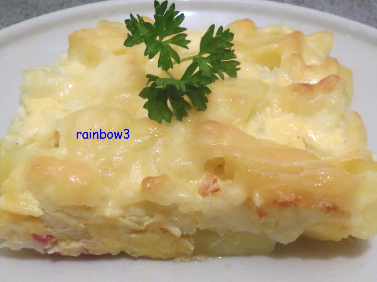 Rezept: Auflauf: Blumenkohl mit Kartoffeln Bild Nr. 539 Auflauf: Blumenkohl mit Kartoffeln - Rezept - Bild Nr. 539