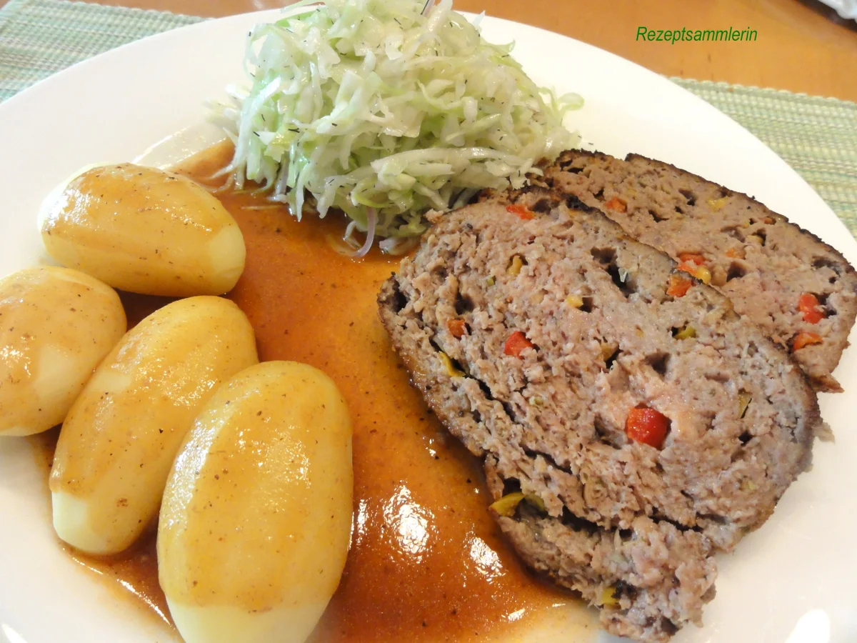 Rezept: Fleisch: HACKBRATEN, mediteran gewürzt Bild Nr. 556 Fleisch: HACKBRATEN, mediteran gewürzt - Rezept - Bild Nr. 556