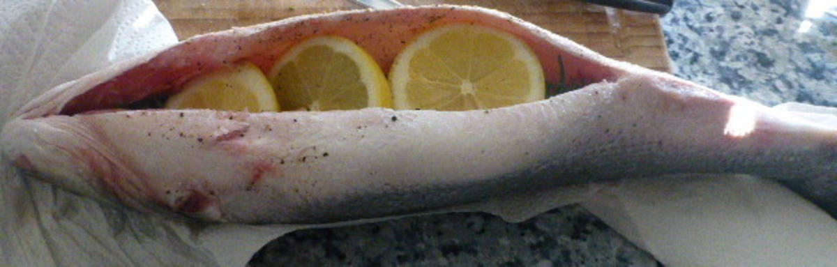 Wolfsbarsch aus dem Ofen - Rezept - Bild Nr. 569