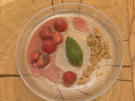 Senferdbeeren mit Basilikumsorbet und Olivenöl- Farofa (Kolja Kleeberg) - Rezept - Bild Nr. 596