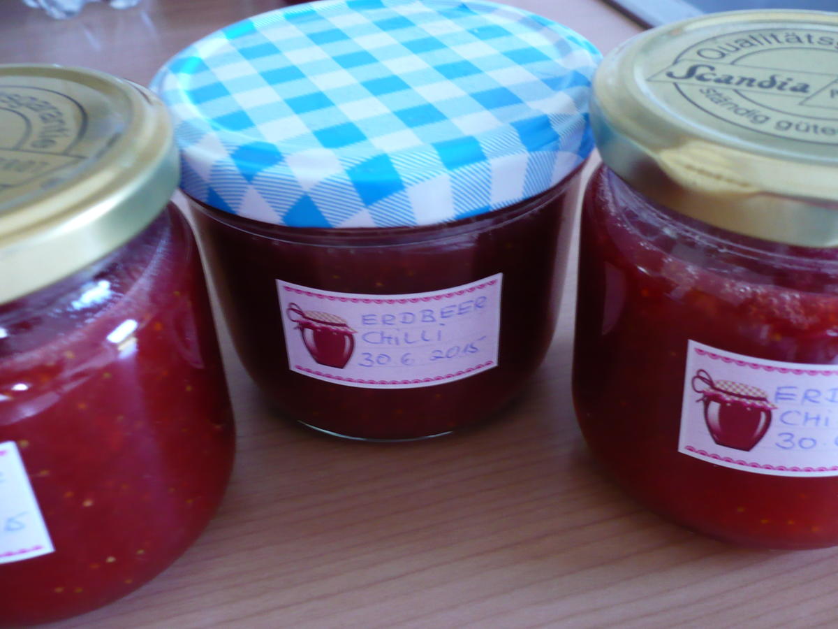 Chili Erdbeer Marmelade - einfach - von rollimops