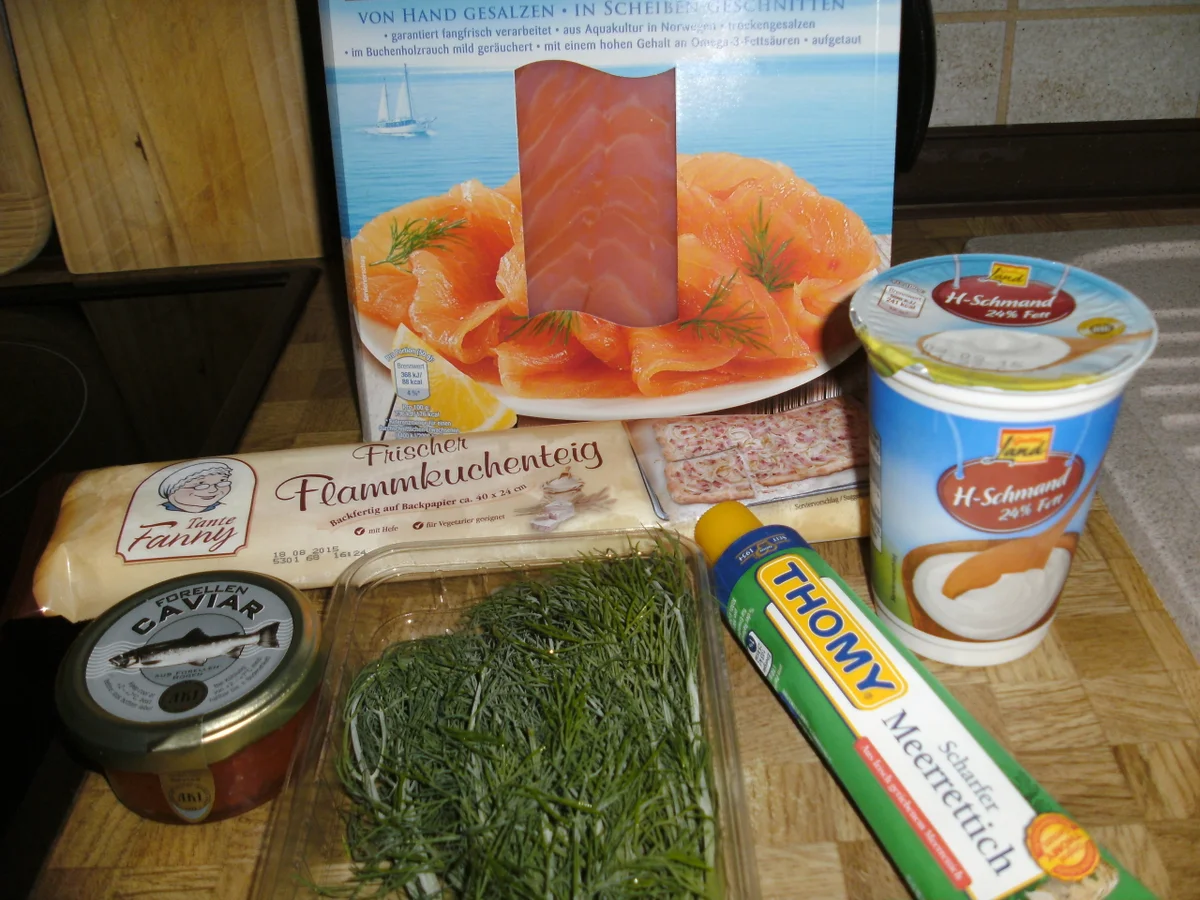 Flammkuchen mit Lachs - Rezept - Bild Nr. 598