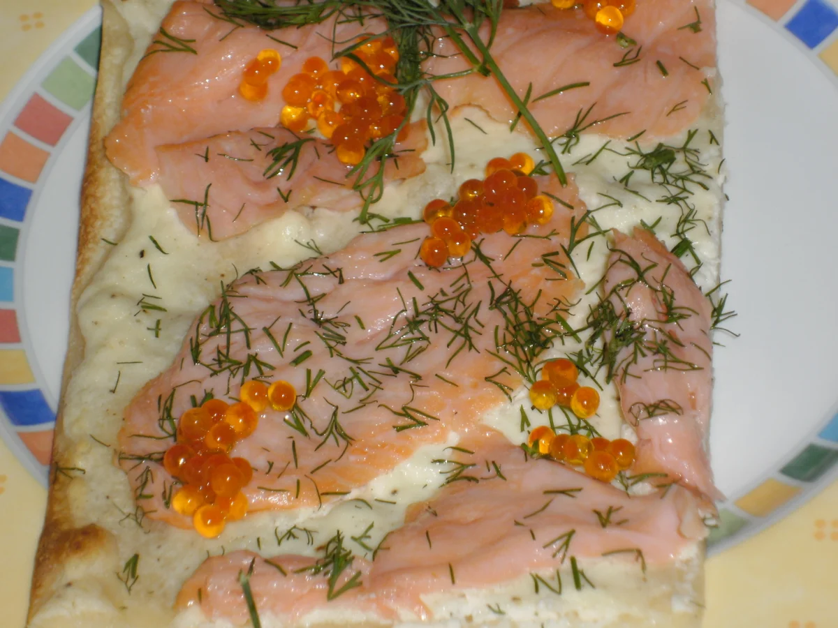 Flammkuchen mit Lachs - Rezept - Bild Nr. 607